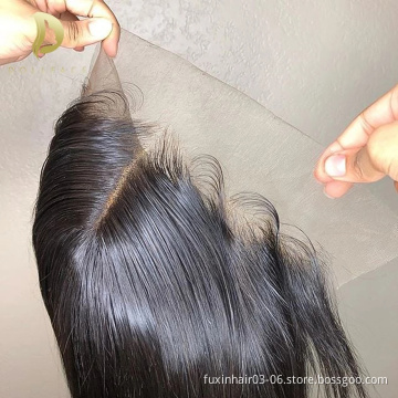 Thin Lace Frontal Closure Film Transparent Hd Swiss Lace Frontal Vendor Small Knot Peruvian Hair Bundles With Hd Lace Frontals